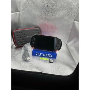 Black/Red/orange ps vita 2000 w/accessories